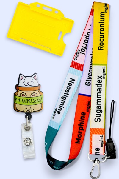 MİLLENEX İlaç Sağlıkçı Boyun Askı İpi Yaka Kartı Boyun Askısı 3 Lü Set Boyun ...