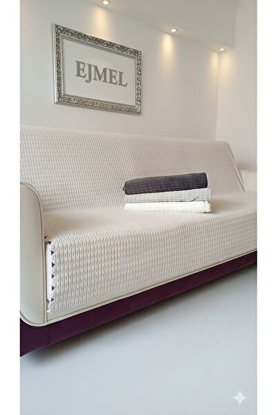 EJMEL Premium Koltuk Örtüsü 170x215 kalın kadife doku evcil hayvan dostu| Kanepe Örtüsü | Kaymaz taban 1li