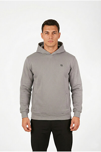 Man Of Man |Haorac cu glugă| Buzunar de flanel reflector detaliat imprimat cu...