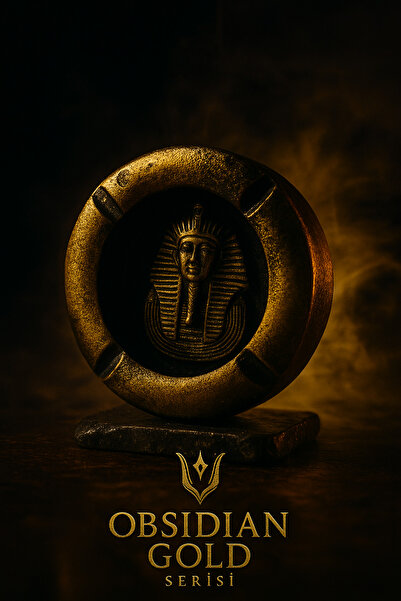 İNLAKECHANDMADE İn Lak’Ech Mısır Temalı Premium Küllük — Obsidyen Siyah & Ant...