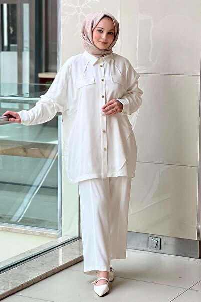 Ghisa Camouflage Patterned Shirt and Pants Set