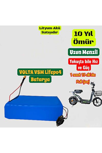Volta VSM uyumlu Lityum Lifepo4 Batarya (uzun menzil, yüksek güç, 10 yıl ömür)