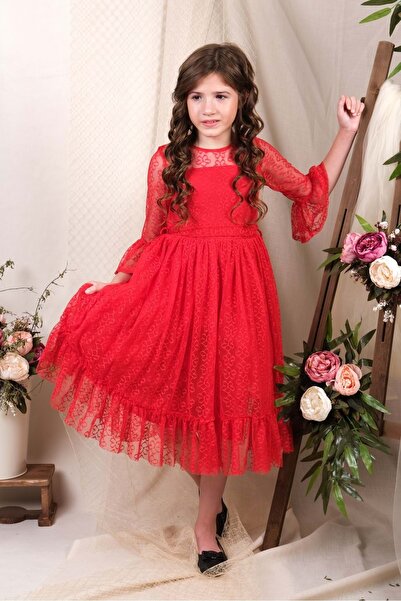 s.t. sebat tekstil Čipka Letnja haljina za devojčice od tkanine SB600