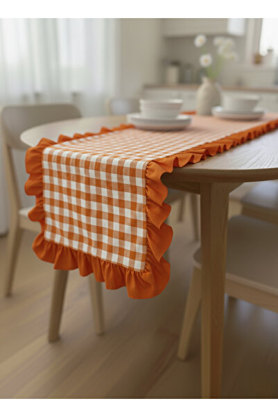 LILYUM Fırfır Detaylı Pötikare Runner 40x110 cm