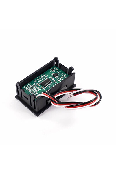 ROBİZ Dc 0-100v Digital Kırmızı Voltmetre 3 Telli Panel Tip 0.56 Inch