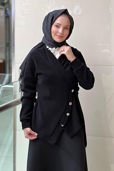 FUAT GÜRSEN Fuat Gürşen Sleeveless Ruffled Shirt Knitwear Cardigan Inside-Out...