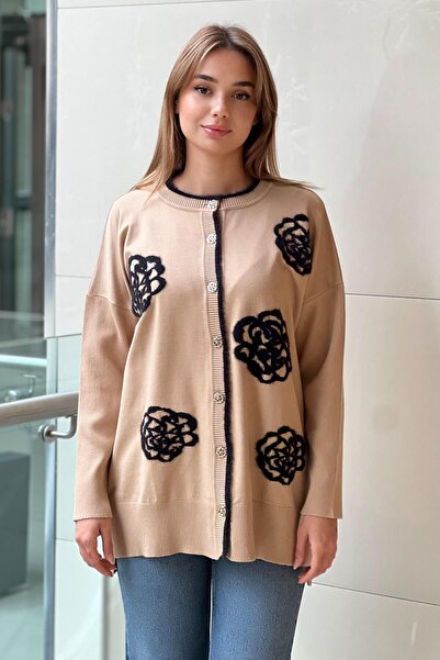 Ghisa Rose Detailed Knitwear Cardigan