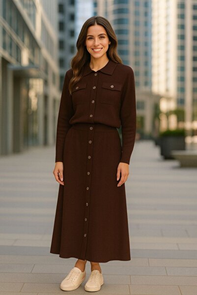 MAY MARA 2-Piece Knitwear Set with Cardigan and Skirt