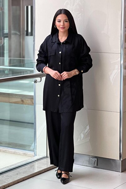 Ghisa Camouflage Patterned Shirt and Pants Set