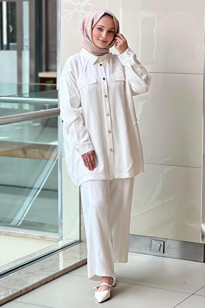 Ghisa Camouflage Patterned Shirt and Pants Set