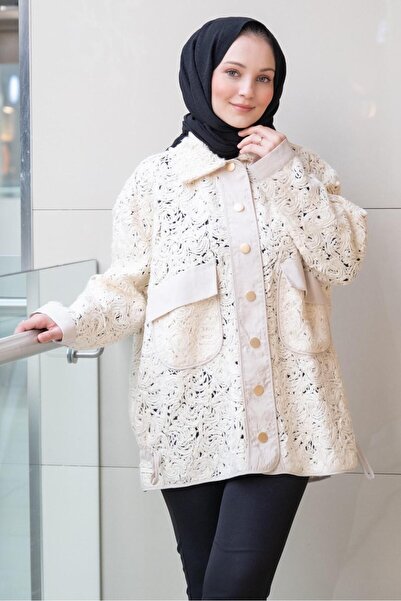 Ghisa Knitted Patterned Transparent Jacket