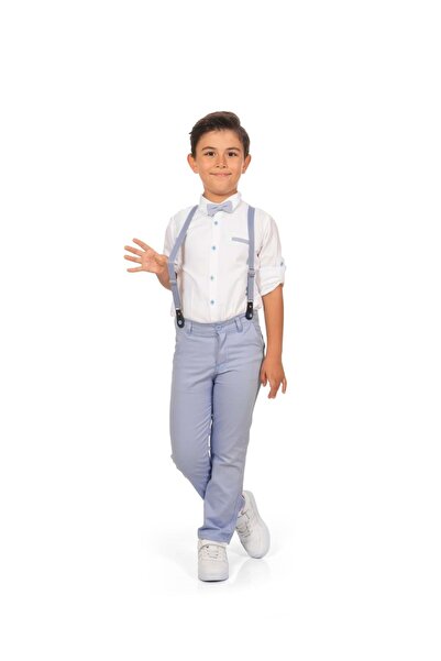 s.t. sebat tekstil Jednobojna košulja, tregeri, leptir mašna i pantalone, set...