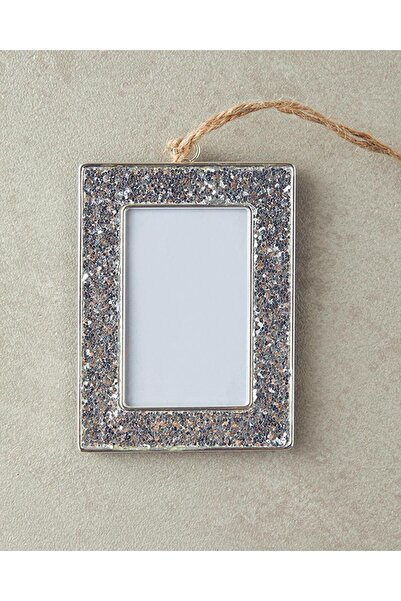 English Home Glitter Framed Metal Christmas Tree Ornament Silver (13.11.2025)