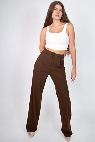 FV Παντελόνι Palazzo Brown Oversize Cut