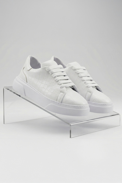 sauron Pantofi de zi cu zi pentru bărbați albi cu talpă ortopedică A318