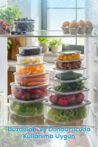 Vienev 12-Piece Airtight Storage Container Set Gray (3-2-1,2-0,75-0,50-0,25 Lt)