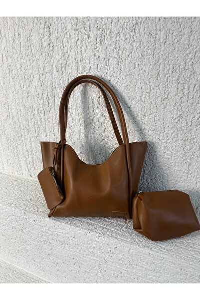 bahwar Brown Classic Shoulder Bag