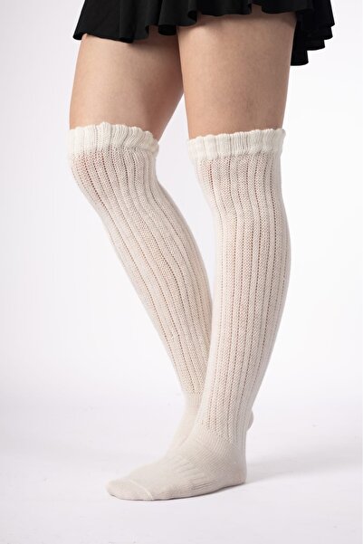 CİHO Socks Slouch Women's Leg Warmers over Knee Winter Wool Thick Soft Boot Socks