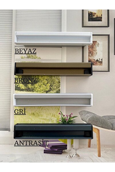 MT Pilise Perde (AÇIK KAHVE) Kolay yapışkanlı Montaj Cam Balkon Perdesi-ev Perdesi-ofis Perdesi