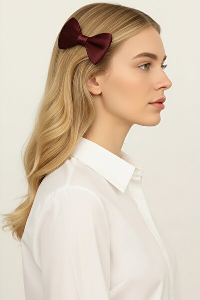 CAŞ DEKORASYON Agrafă pentru păr cu panglică de culoare roșie