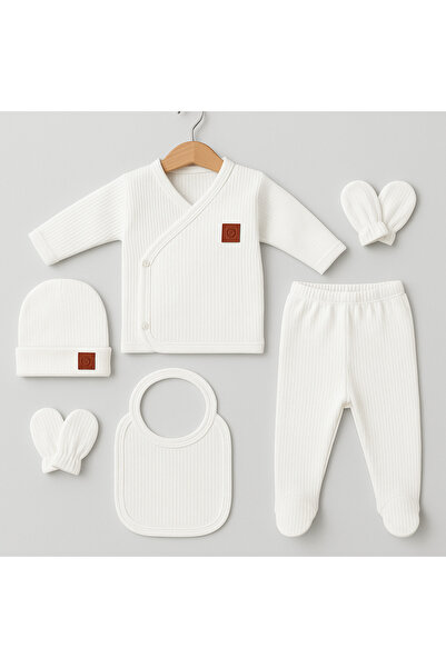 OMY Set of 5 Corded Baby Newborn 100% Cotton Hospital Release