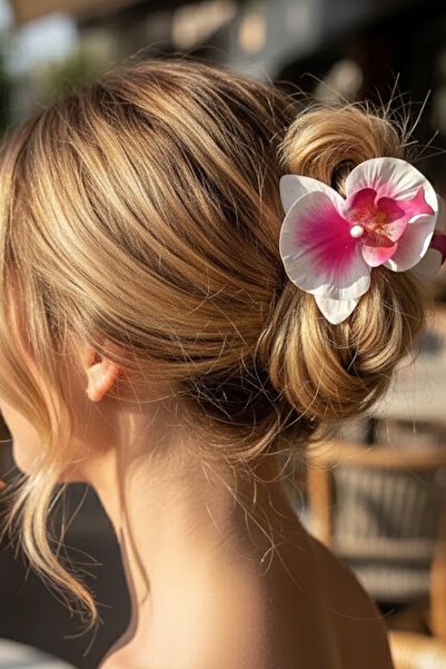 CAŞ DEKORASYON Cataramă cu zăvor cu orhidee Aloha de culoare albă și roz