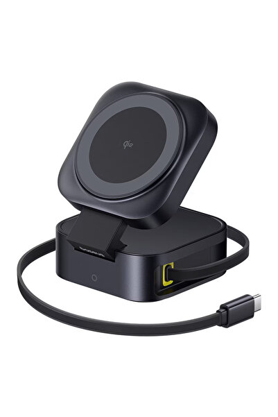 Baseus Statie de Incarcare 2in1 fara Fir, Type-C, 67W - (P10276800123-00) - Cosmic Black