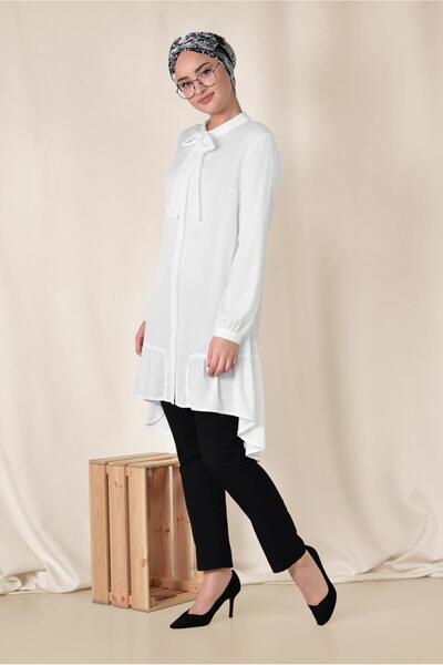 Alvina Lace-Up Pleated Tunic Skirt - 4066