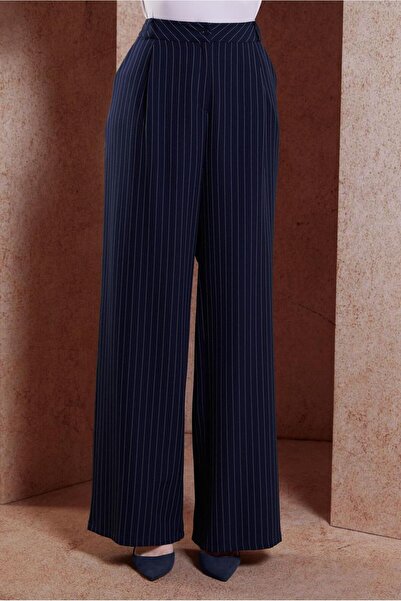 Alvina Широкі штани в смужку - 70734