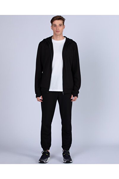 Kappa Kombat Destino férfi fekete, normál szabású, cipzáras tréningruha felső