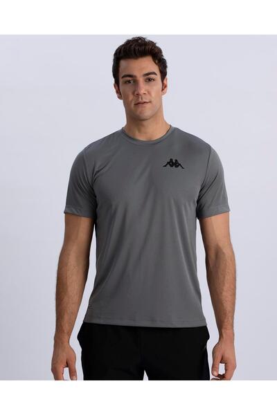 Kappa Kombat Crew Neck Tee Erkek Antra Gri Regular Fit Tişört