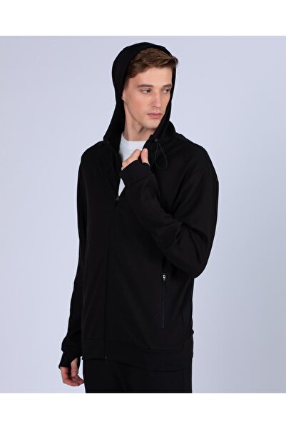 Kappa Kombat Destino férfi fekete, normál szabású, cipzáras tréningruha felső