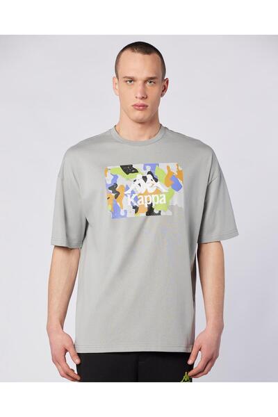 Kappa Tarsty Tee Erkek Gri Comfort Fit Tişört