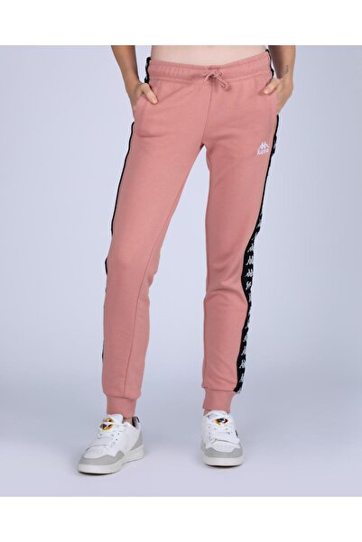 Kappa 222 Banda Barnu 2 Γυναικεία Ροζ-Μαύρα Φούτερ εφαρμοστό