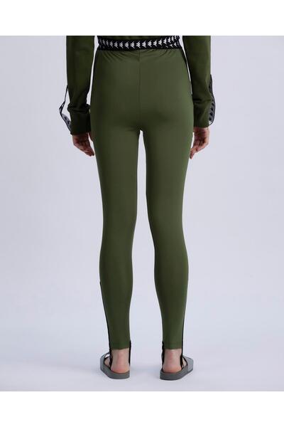 Kappa 222 Banda Vortex Women's Green-Black Skin Fit Sweatpants