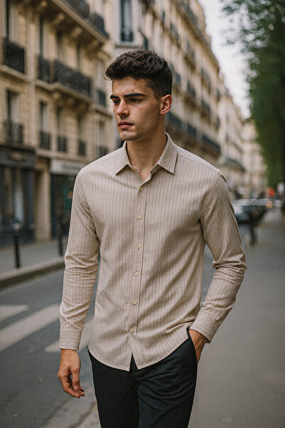 couis Ανδρικό πουκάμισο μεγάλου μεγέθους Battal