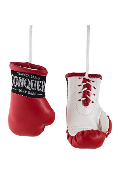 Conquer Boxing Glove Keychain Red