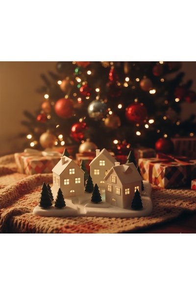 HaBu Lab LED’li Yılbaşı Kasabası – Masa Üstü Dekoratif Yeni Yıl Köyü