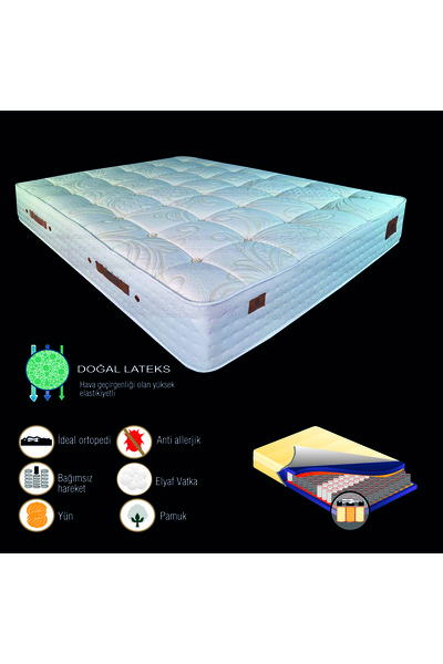 Lateksan Luxury Lateks King Ortopedik Pocket Yaylı Yatak Yatak