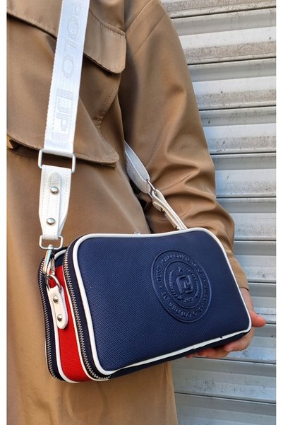 Just Polo Women's Stone-Colored 5-Compartment Shoulder Bag