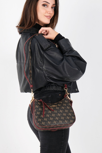 Silver Polo Kahve Sarı - Bordo SP1259 Omuz Çantası