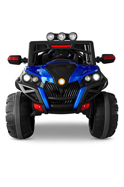 URBAN TOTS سيارة جيب رباعية الدفع للطرق الوعرة - محرك مزدوج ١٢ فولت، موسيقى بلوتوث، أضواء LED - أزرق