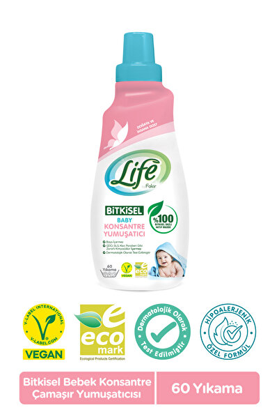 Life by Fakir Bitkisel Vegan Konsantre Bebek Çamaşır Yumuşatıcısı 1500 Ml-hip...