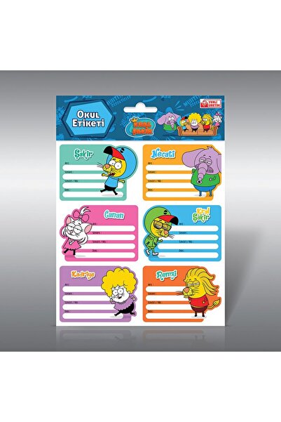 Kral Şakir Okul Etiketi, Okul Sticker 12 Adet
