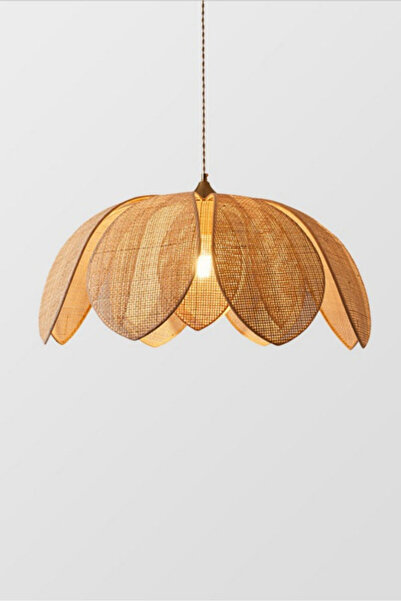 Emg DesiGn Modern Tasarım Çiçek Sarkıt Avize Rattan Boheme Salon Oturma Odası Mutfak Avizesi