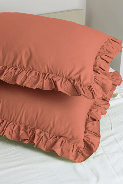 Magnolia غطاء وسادة قطعة واحدة 100% قطن مكشكش 50×70 سم |   مناسب لطقم غطاء ال...