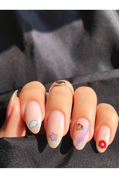 Artikel 2' Li Unicorn Tırnak Dövmesi, Tırnak Tattoo, Nail Art, Tırnak Sticker