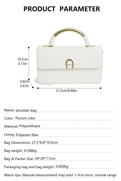 AG New Vintage Handbag Shoulder Tote Bag Diamond Quilted Embossed Commuter Shoulder Bag