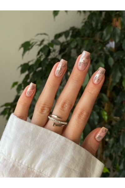 Artikel 2' Li Leaf Tırnak Dövmesi, Tırnak Sticker, Nail Tattoo, Nail Art