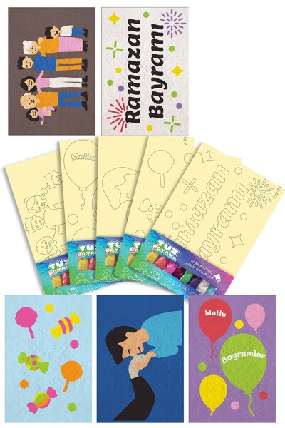 Artikel Ramazan Bayramı 5 li Seti , Eğitici Aktivite , Kum Boyama Oyunu TB-040